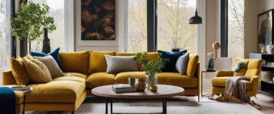 Canapé jaune moutarde : avec quelles couleurs l&rsquo;associer
